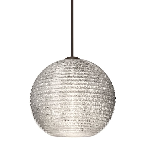 Kristall 6 Cord Pendant, Glitter, Bronze Finish, 1x35W Halogen